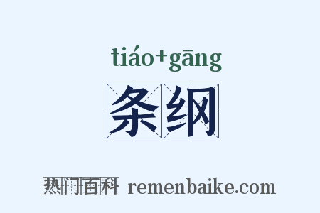 条纲是什么意思的图片